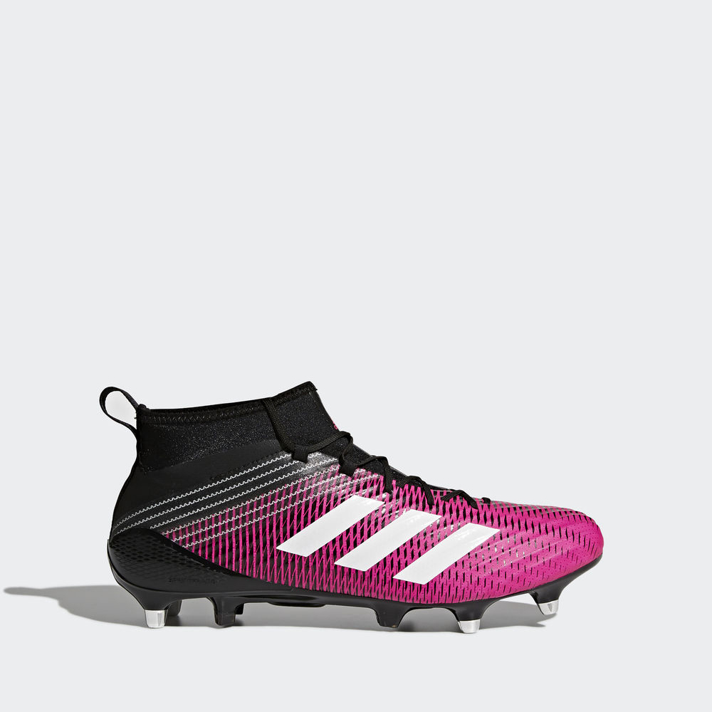 Adidas Predator Flare Sg - παπουτσια ραγκμπι ανδρικα - Ροζ/Ασπρα/Μαυρα,Μέγεθος: EU 36 – 54 2/3 (474R